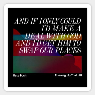 Kate Bush - Minimalist Lyric Artwork Design Sticker